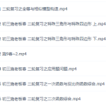 2021春施佳辰初三数学网课视频,讲义知识点总结整理